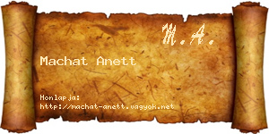 Machat Anett névjegykártya